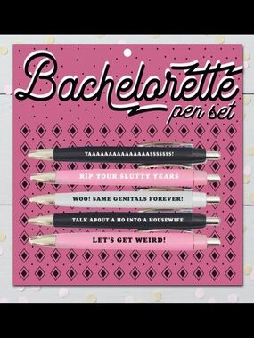 Bachelorette Party Pen Set NWT | Funny Bridal Shower Novelty Pens Set of 5